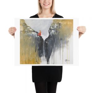 Girl on the cliff – Matte Giclée print