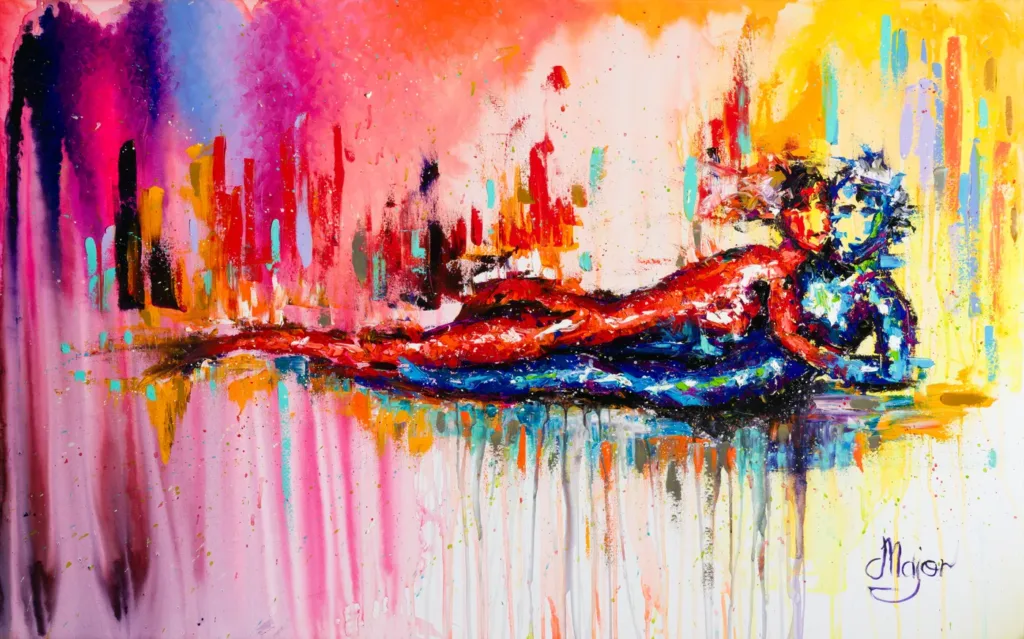 Keili Major Artist - Abstract painting by Keili