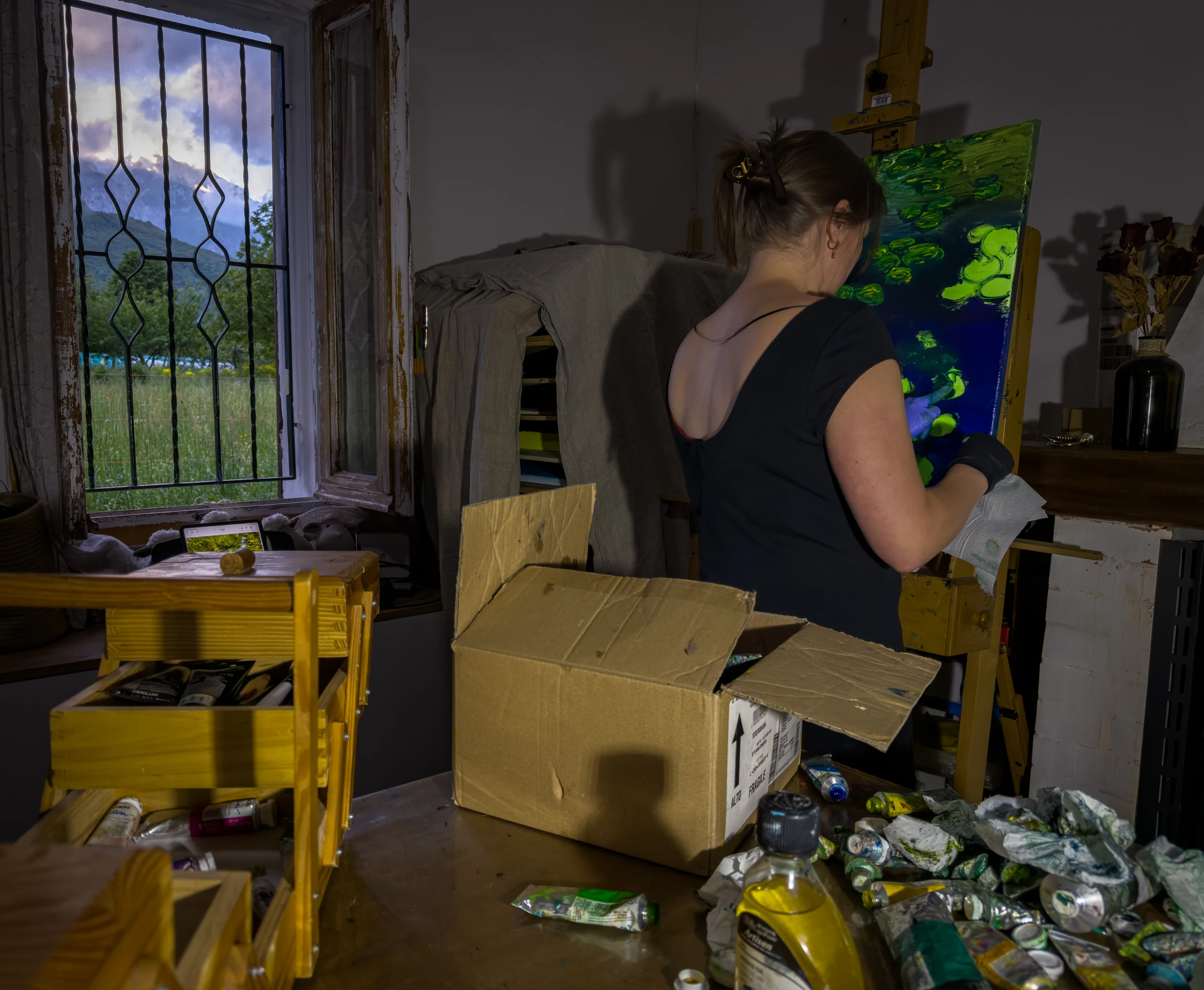 Atelier Keili Major avec vue sur les montagnes