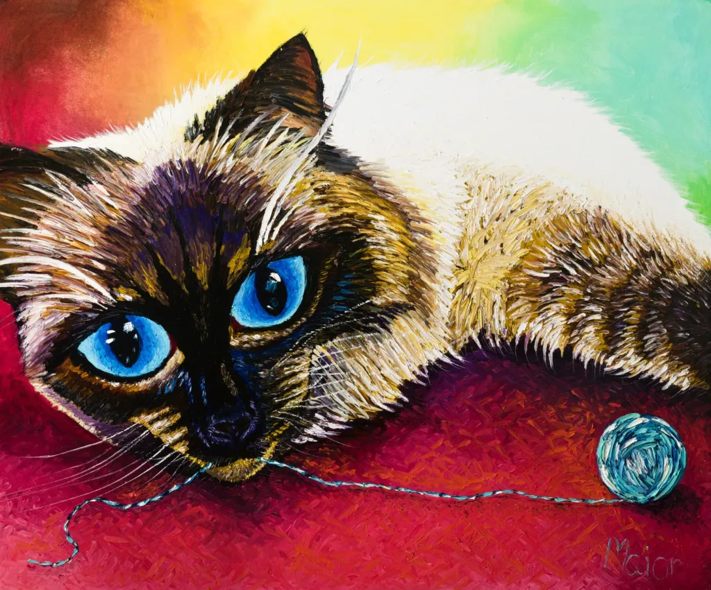 Dipinto finger painting originale di Keili Major Artist