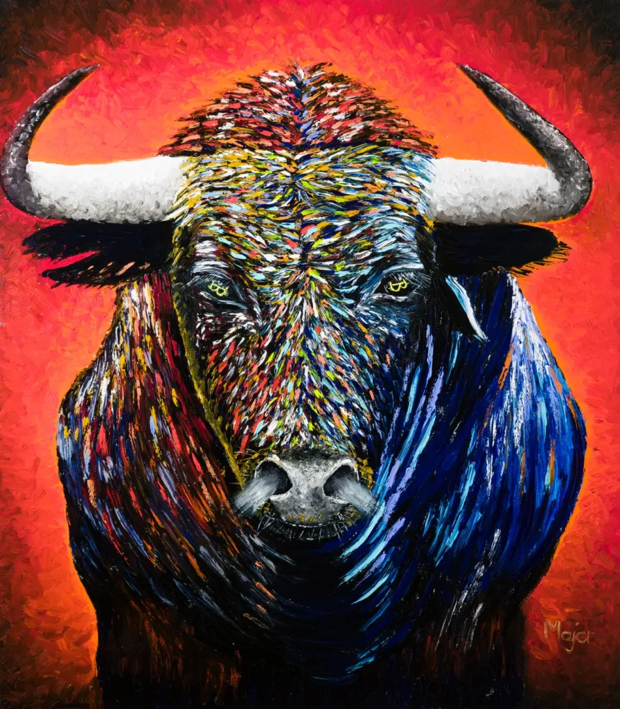 Dipinto finger painting originale di Keili Major Artist