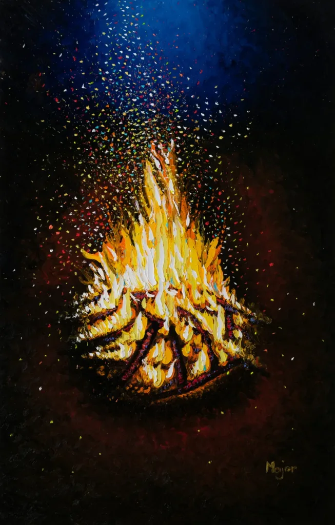 Dipinto finger painting originale di Keili Major Artist