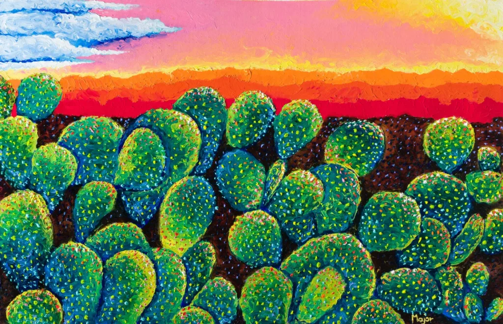 Dipinto finger painting originale di Keili Major Artist