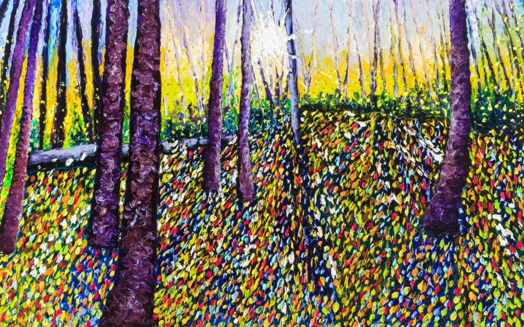 Dipinto finger painting originale di Keili Major Artist