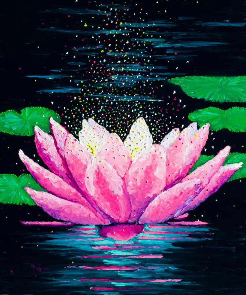 Dipinto finger painting originale di Keili Major Artist