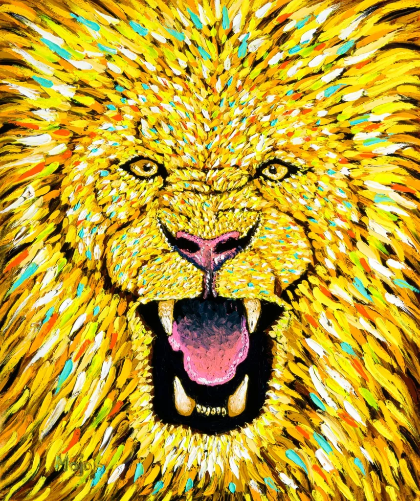 Dipinto finger painting originale di Keili Major Artist