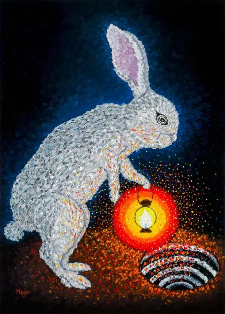 Dipinto finger painting originale di Keili Major Artist