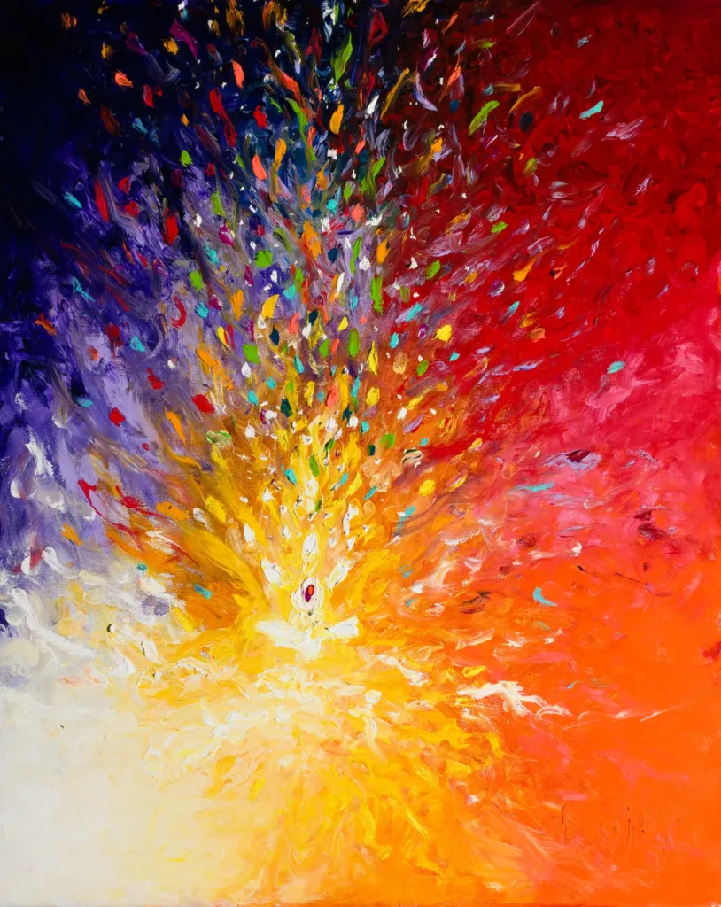 Dipinto finger painting originale di Keili Major Artist