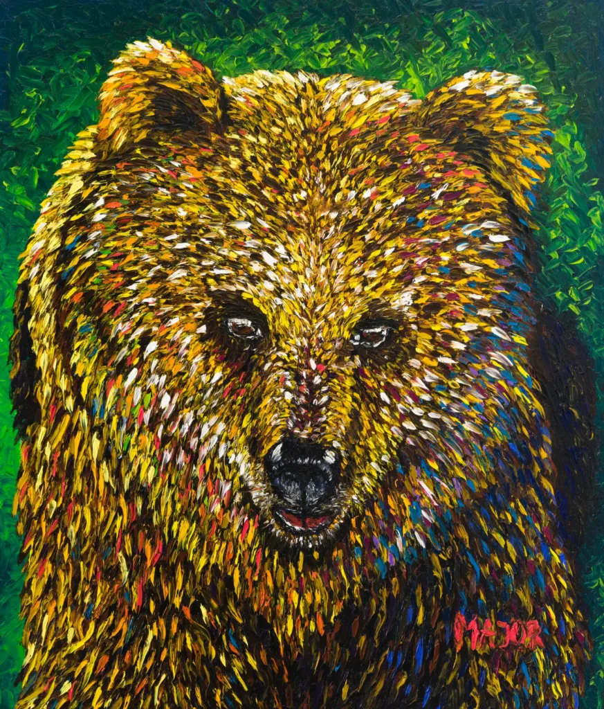 Dipinto finger painting originale di Keili Major Artist