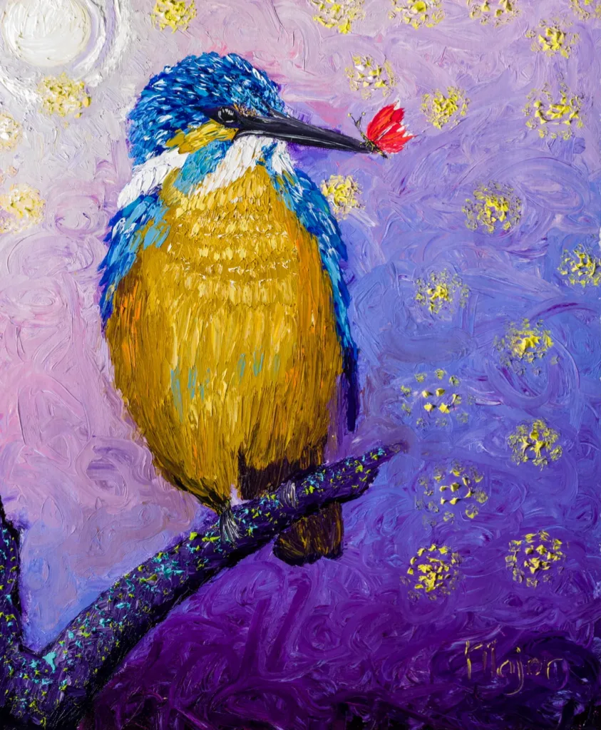 Dipinto finger painting originale di Keili Major Artist
