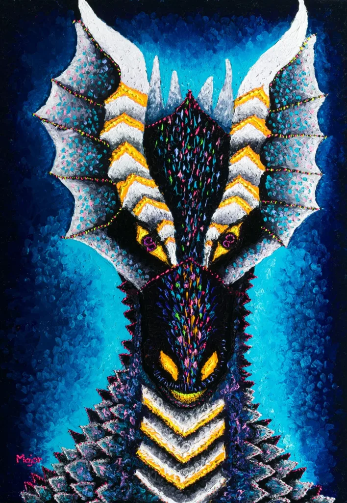 Dipinto finger painting originale di Keili Major Artist