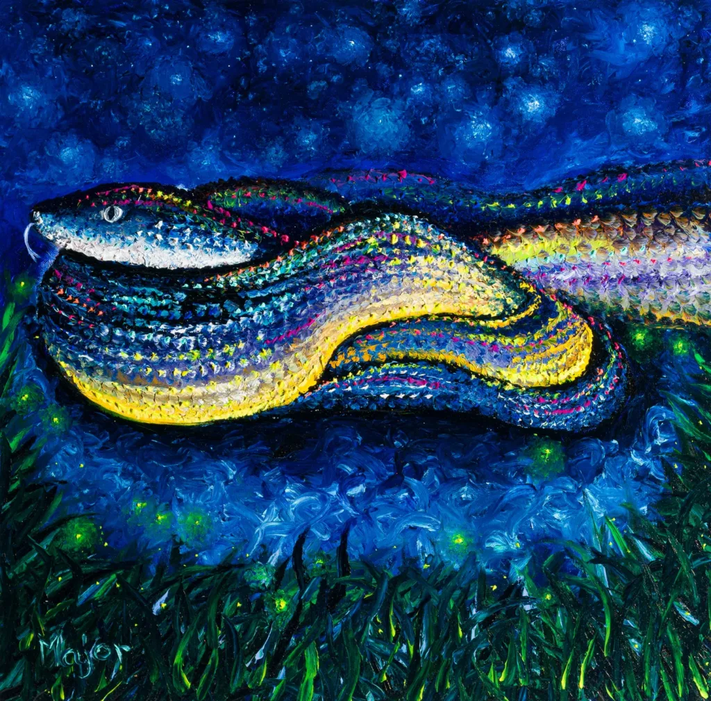 Dipinto finger painting originale di Keili Major Artist