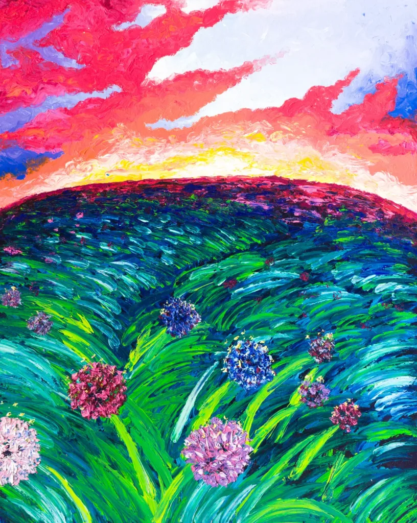 Dipinto finger painting originale di Keili Major Artist