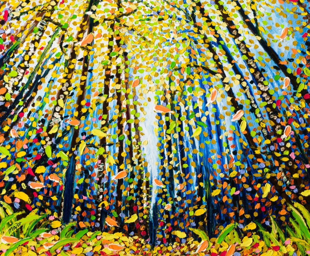 Dipinto finger painting originale di Keili Major Artist