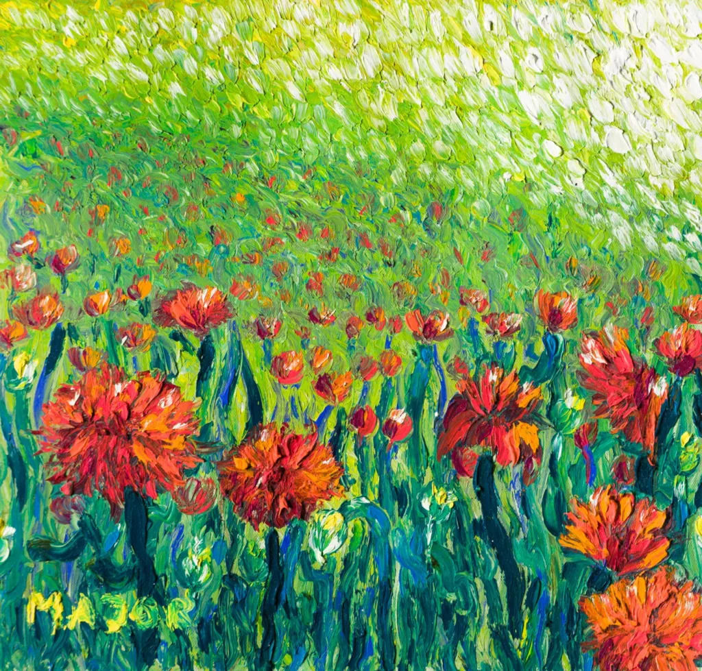 Dipinto finger painting originale di Keili Major Artist