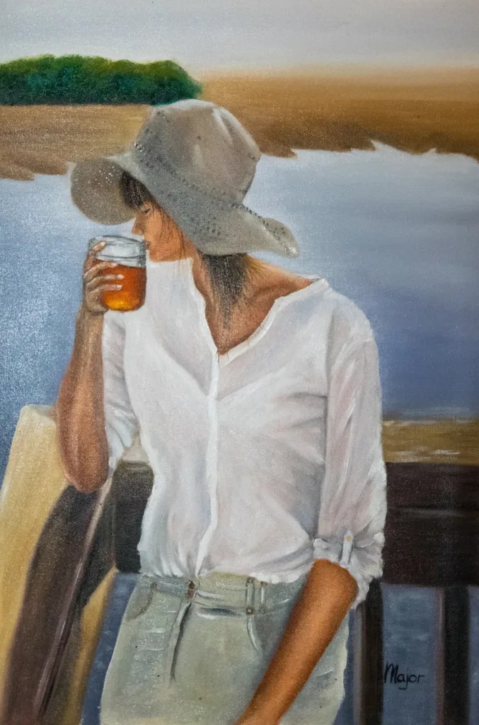 Dipinto realistico originale di Keili Major Artist