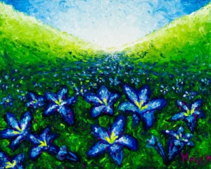 Finger painting di Keili Major · Montagna in fiore