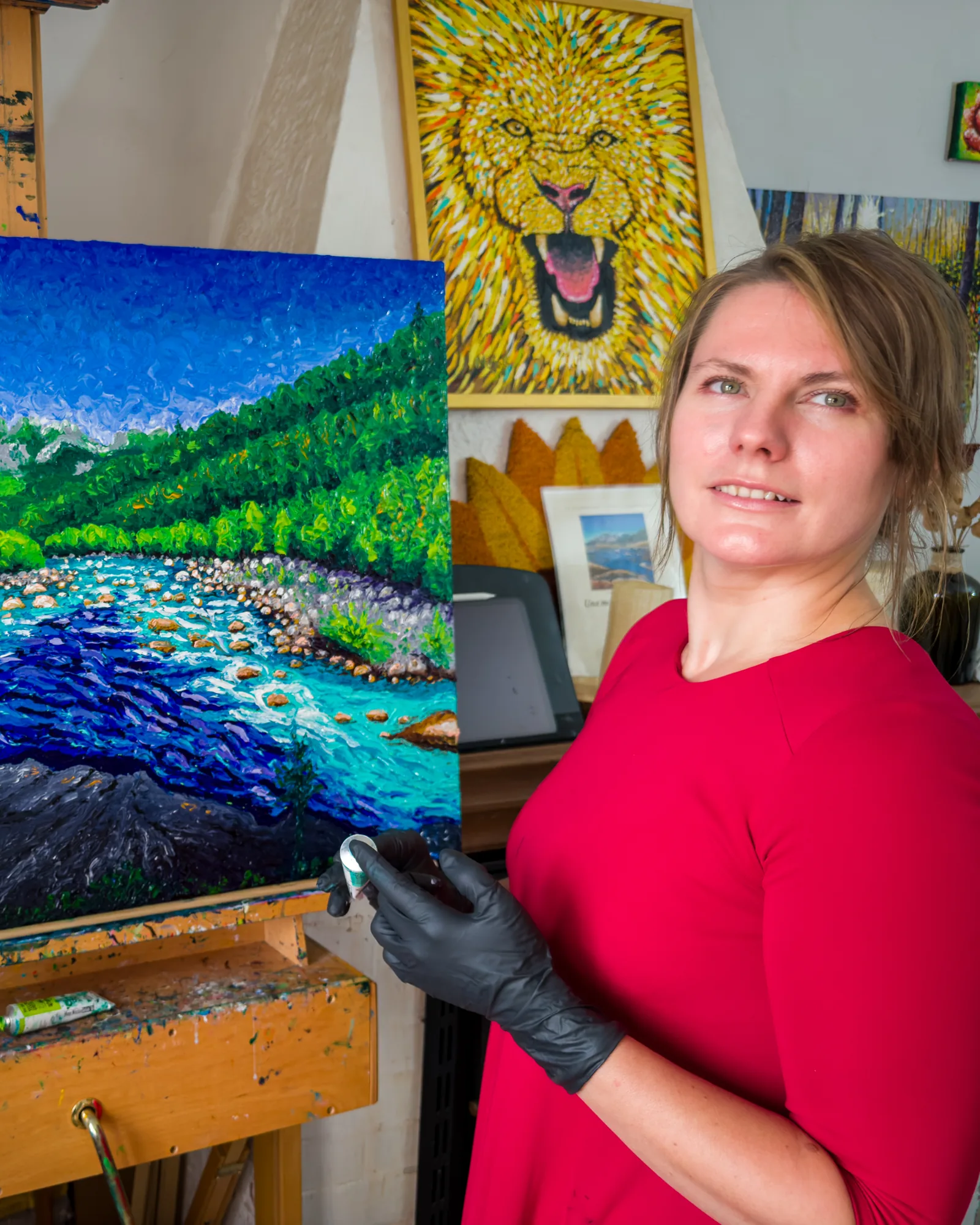Keili Major &mdash; artiste estonienne de finger painting, bas&eacute;e &agrave; Garessio