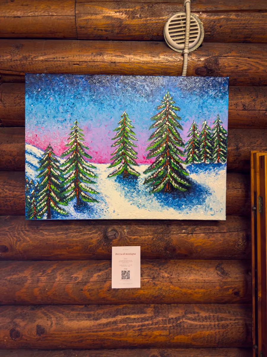 Work by Keili Major hanging at Gallo di Monte, Garessio