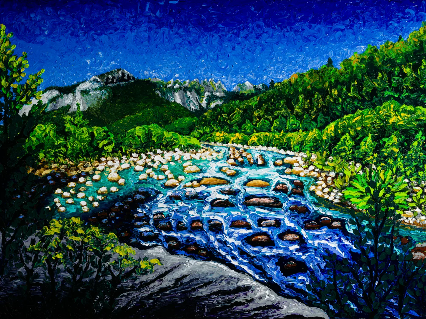 Tanaro III &mdash; Keili Major, finger painting